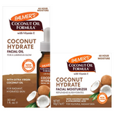 Palmer's Face Moisturizer + Face Oil Set - Coconut Oil Formula with Vitamin E Skin Care Bundle includes 1 Hydrating Facial Oil (1ml) & 1 Moisturizing Face Cream (1.7 ml.)